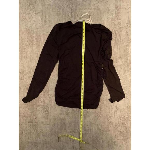 Jonathan Simkhai Flower Tie Flower Black w White Trim Stretch top sz M - Picture 4 of 5